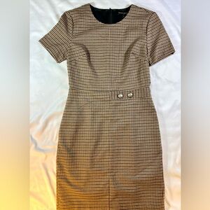 Banana Republic Brown Plaid/ Checkered Dress size 0